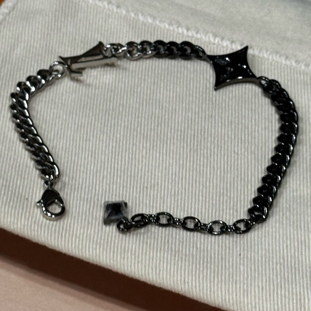 Black and Silver Men's Bracelet